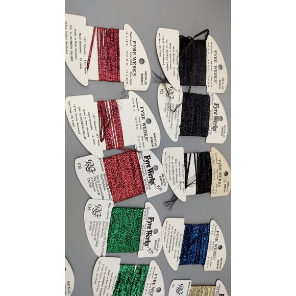 24x Rainbow Gallery Fyre Werks Metallic Ribbon Needlepoint/cross-stitch - Picture 5 of 5